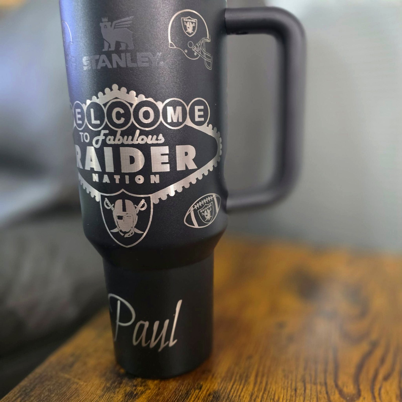 Laser engraved tumbler